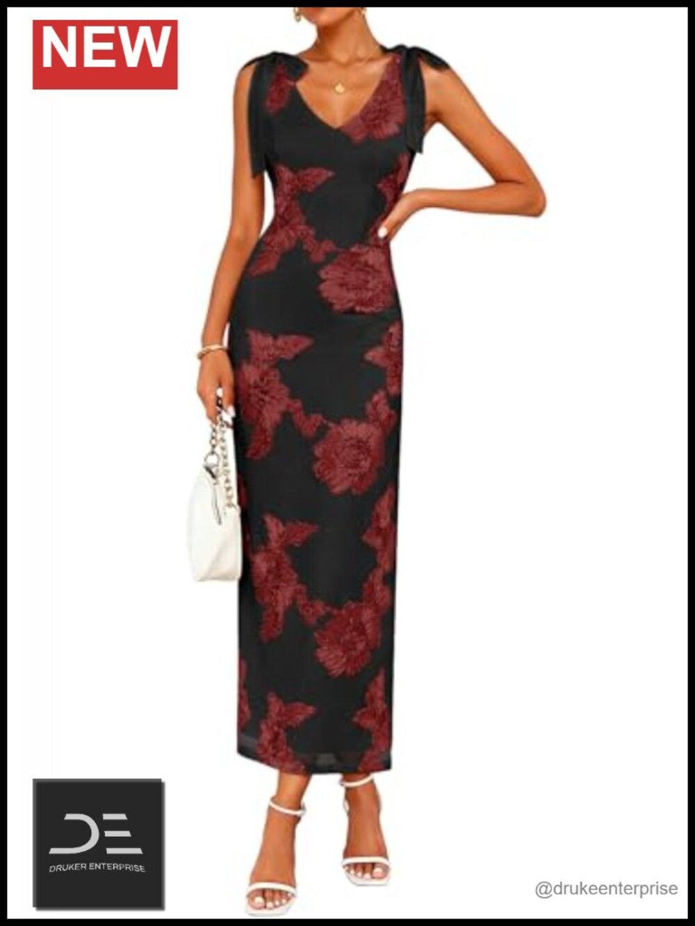 Lazysmile Womens Floral Embroidered Maxi Cocktail Wedding Guest Dress